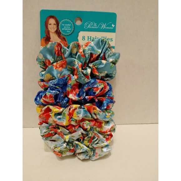 Pioneer Woman Hair Ties Pack of 8 Floral Scrunchie BRAND NEW MULTICOLOR - Picture 8 of 8